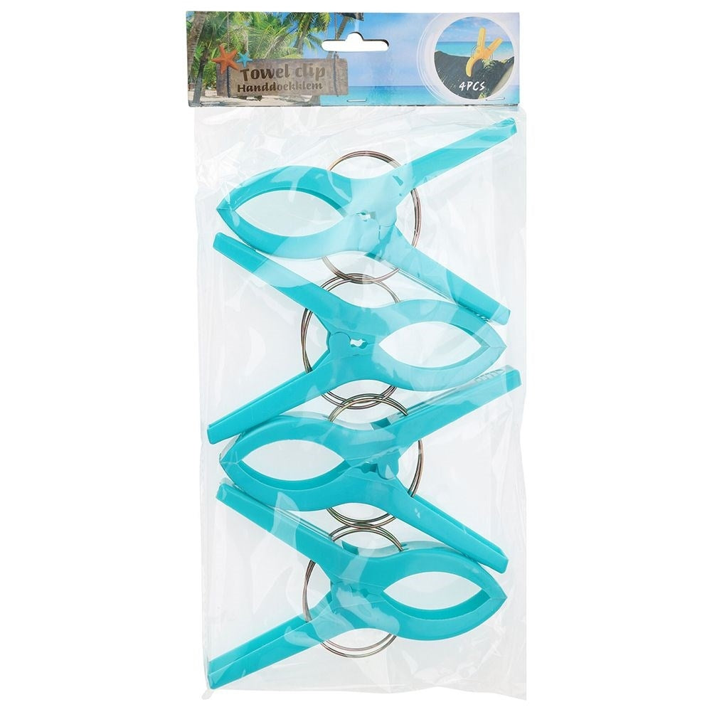 Four clips for towel/beach blanket - wind resistant
