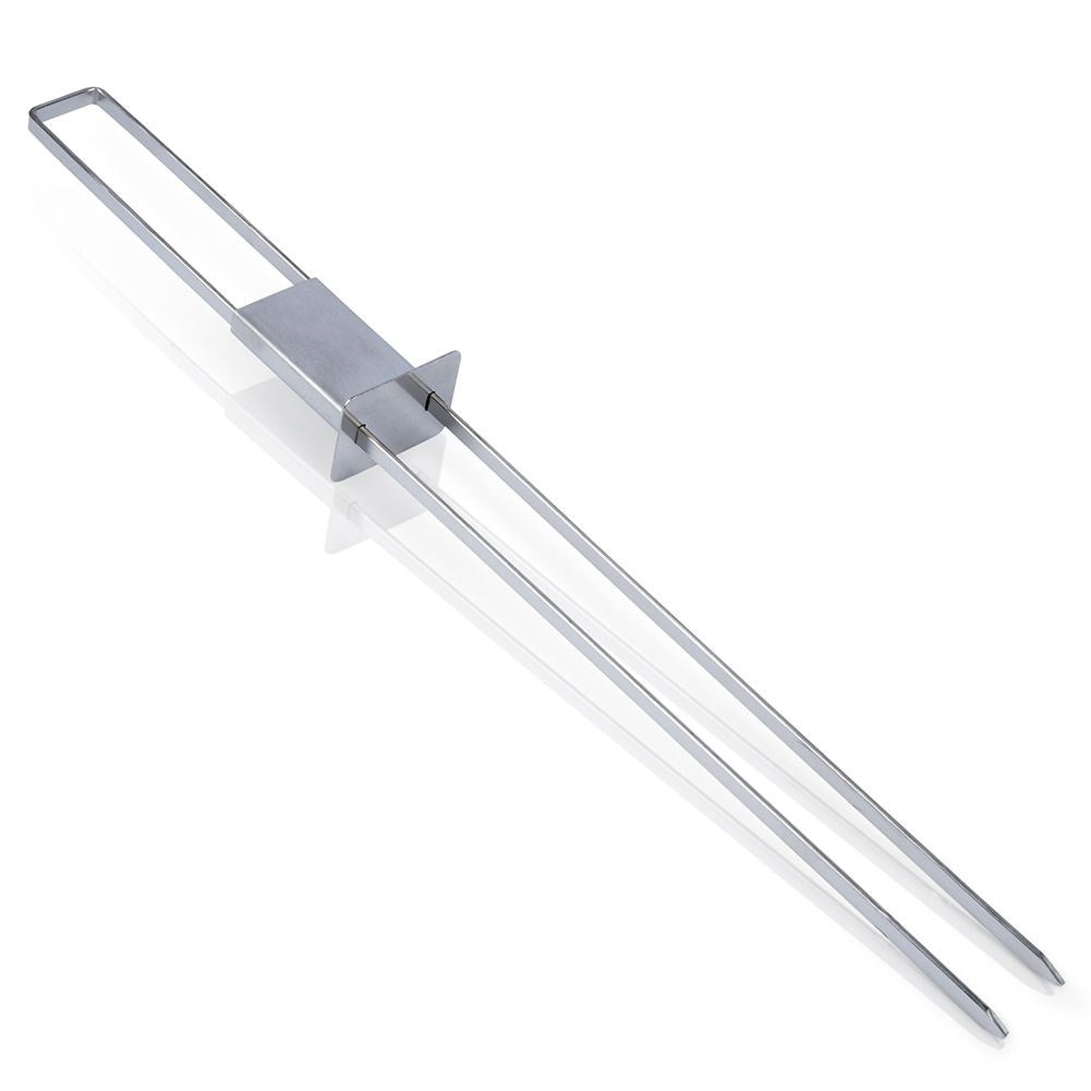 Four double grill skewers in stainless steel for vegetables & meat