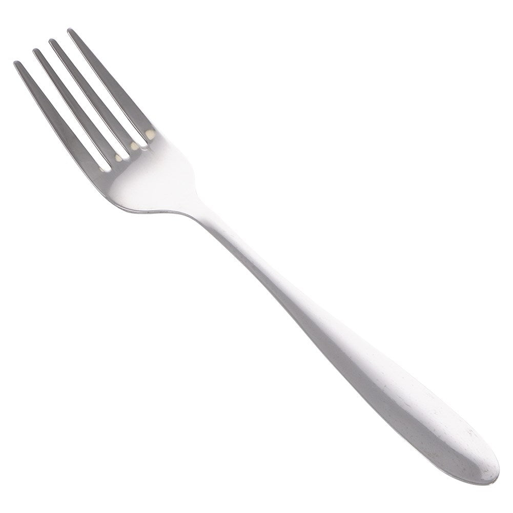 Four elegantly highly polished stainless steel table forks 19.5 cm