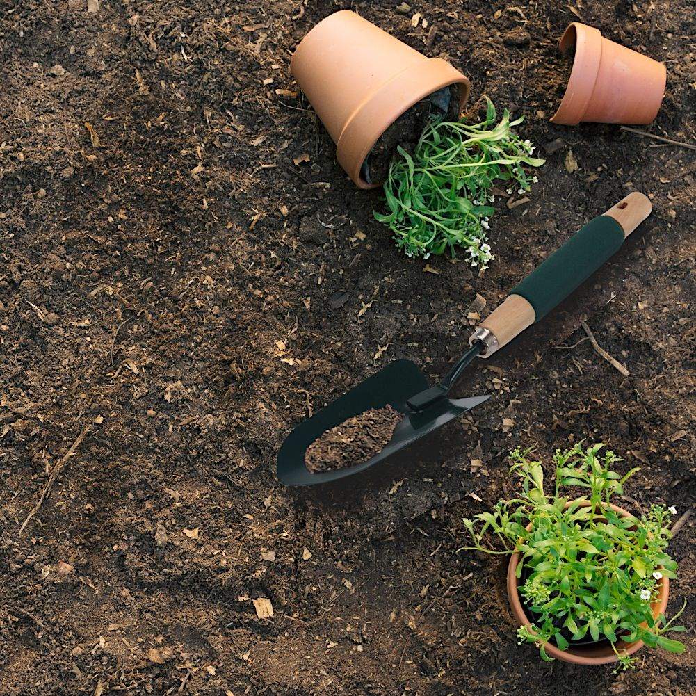 Four essential gardening tools with comfortable foam grips