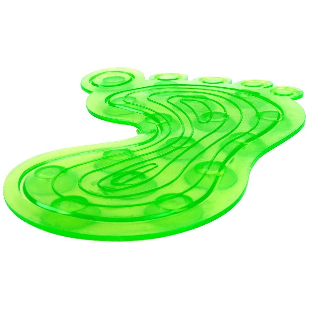 Four green non-slip mats with suction cups for shower/bathtub