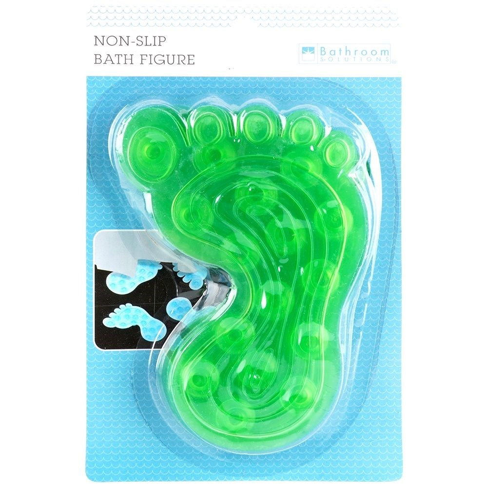 Four green non-slip mats with suction cups for shower/bathtub