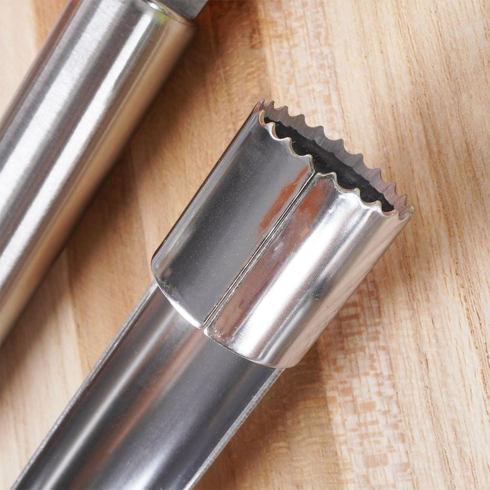 Four kitchen tools for fruits and vegetables in stainless steel