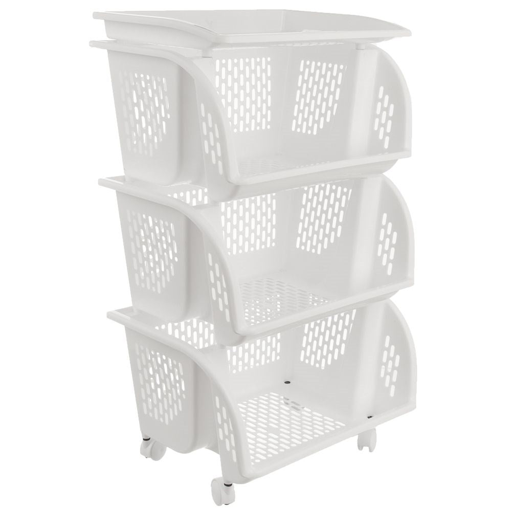 Four-level shelf on wheels for home, workshop and balcony