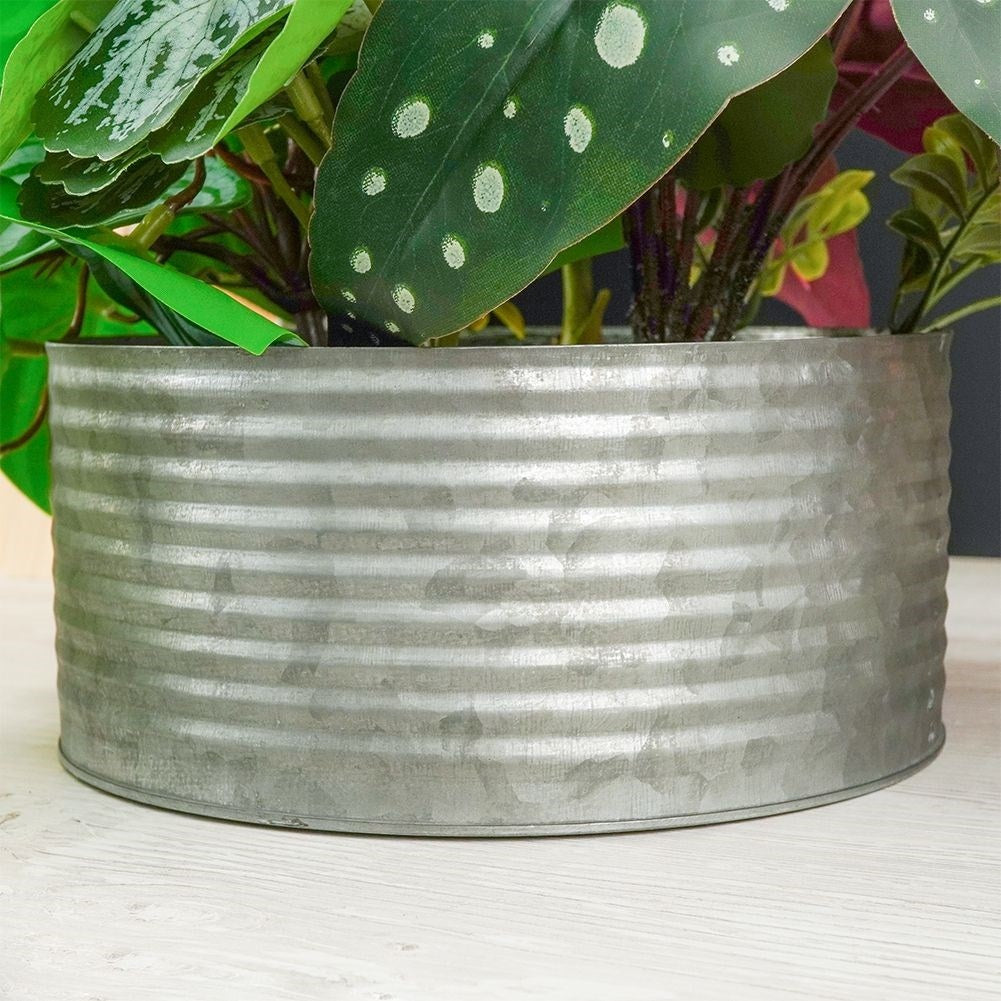 Four realistic artificial plants in pots without care