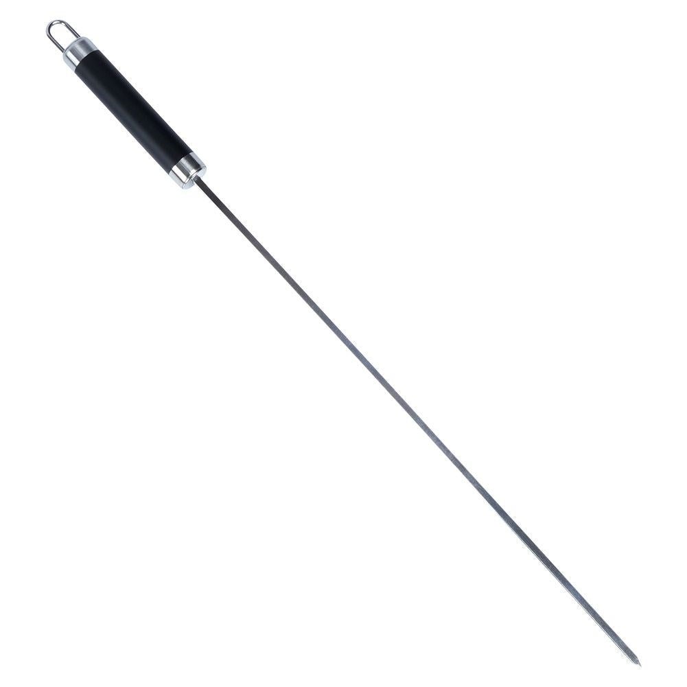 Four stainless steel grill skewers for delicious vegetable and meat skewers