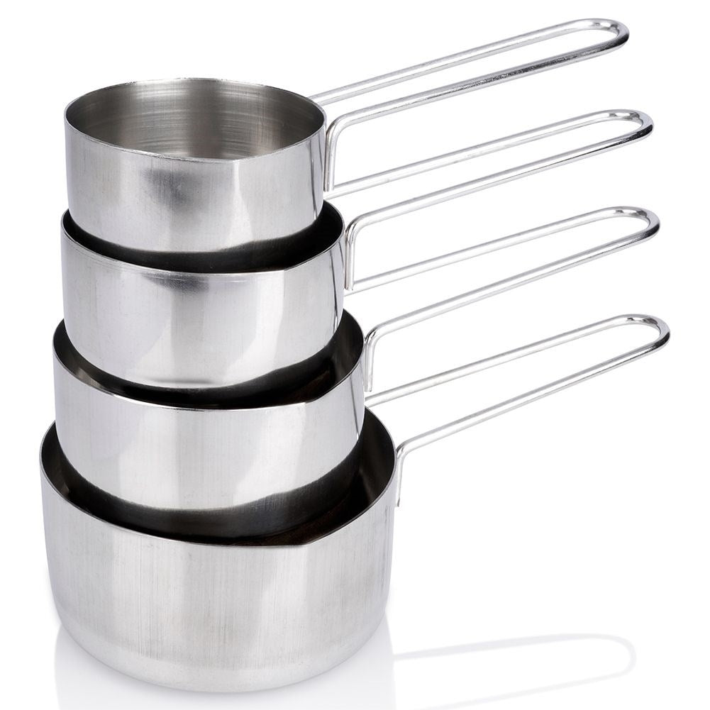 Four stainless steel kitchen measures - Perfect for measuring