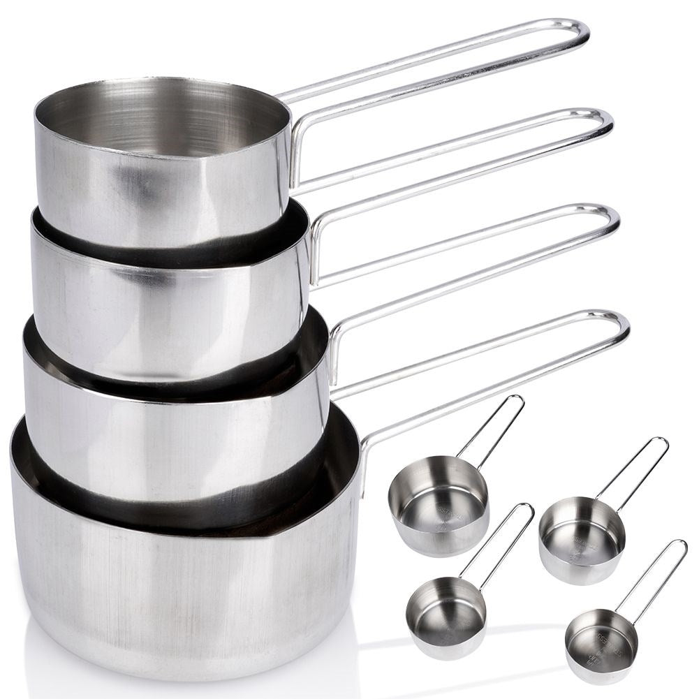 Four stainless steel kitchen measures - Perfect for measuring
