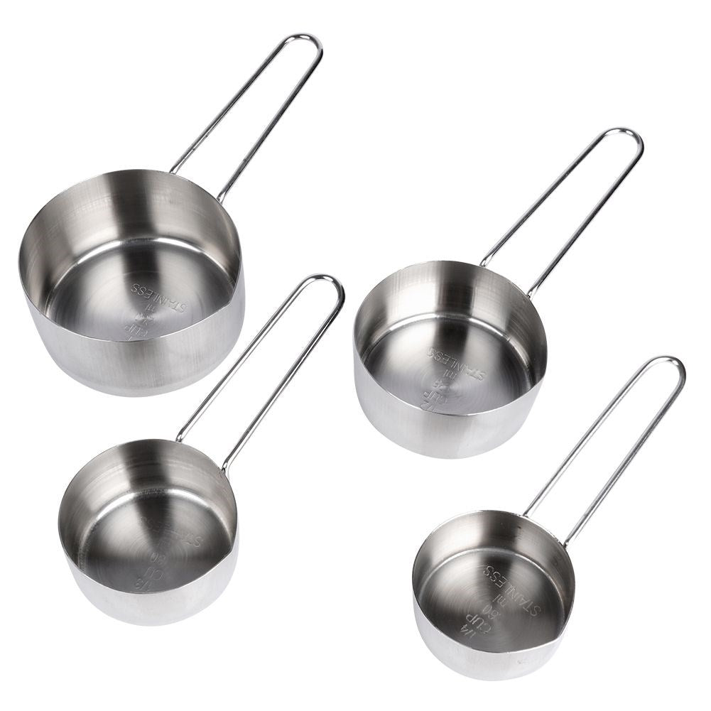 Four stainless steel kitchen measures - Perfect for measuring