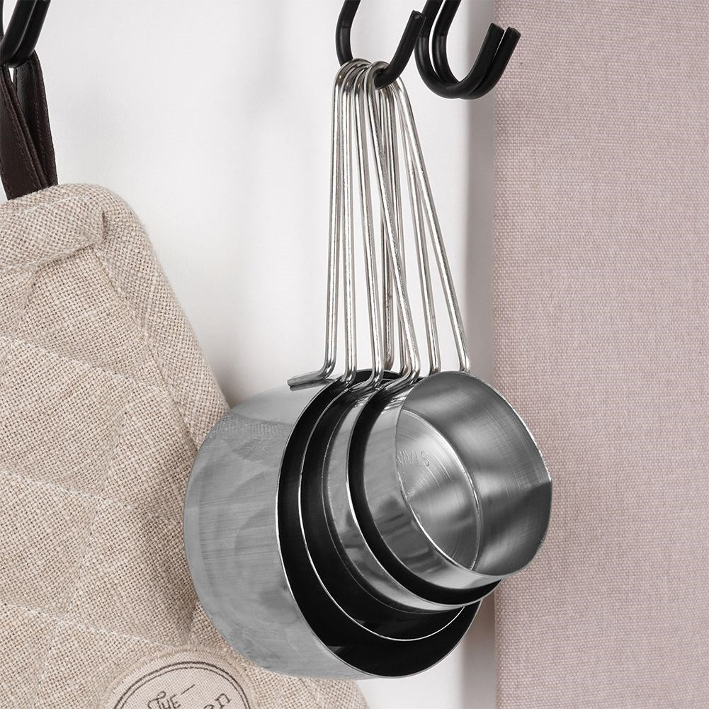 Four stainless steel kitchen measures - Perfect for measuring