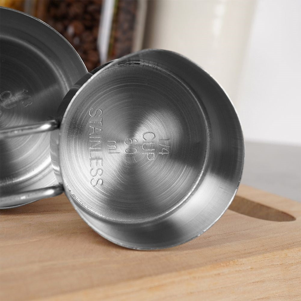 Four stainless steel kitchen measures - Perfect for measuring