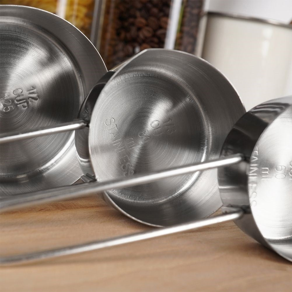 Four stainless steel kitchen measures - Perfect for measuring