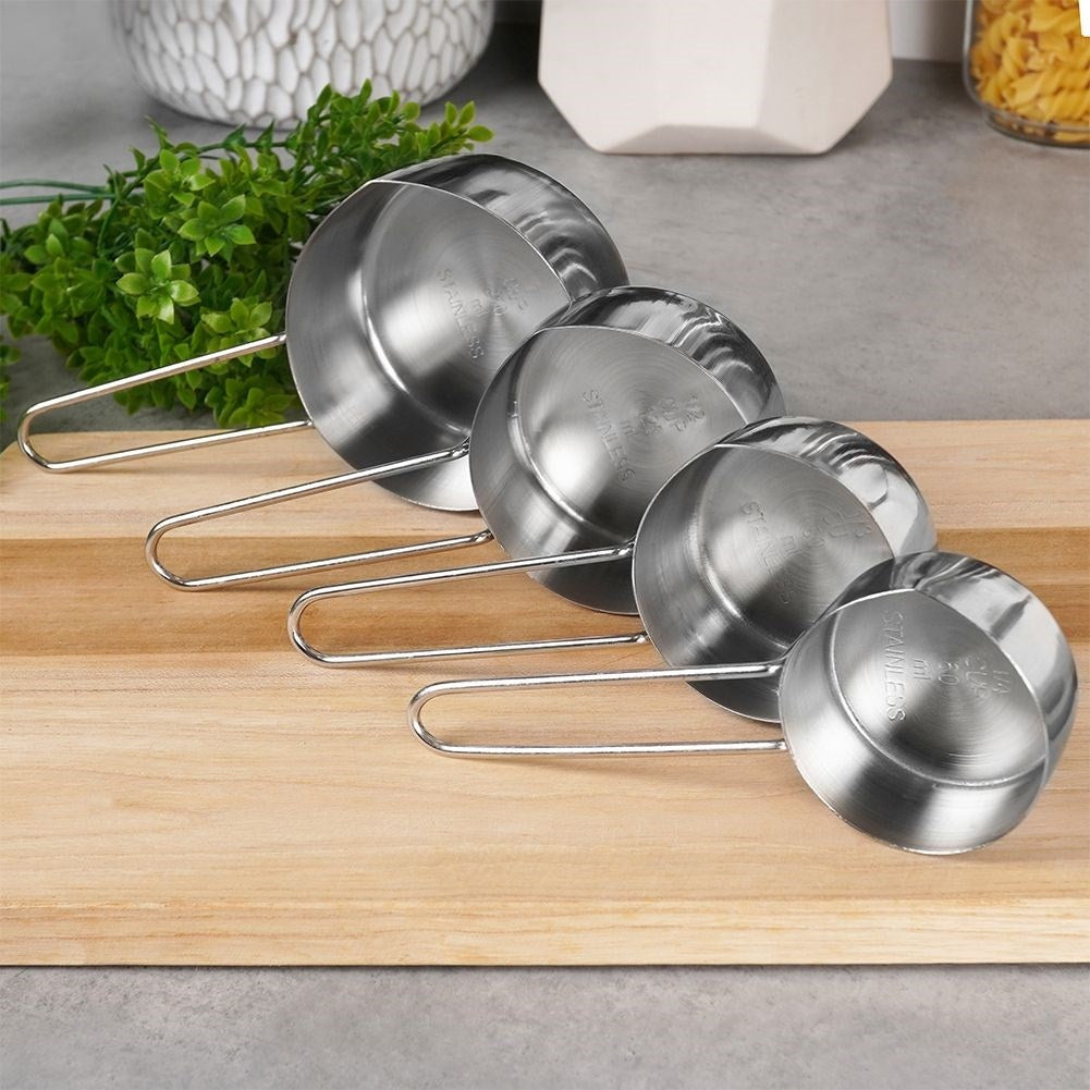 Four stainless steel kitchen measures - Perfect for measuring