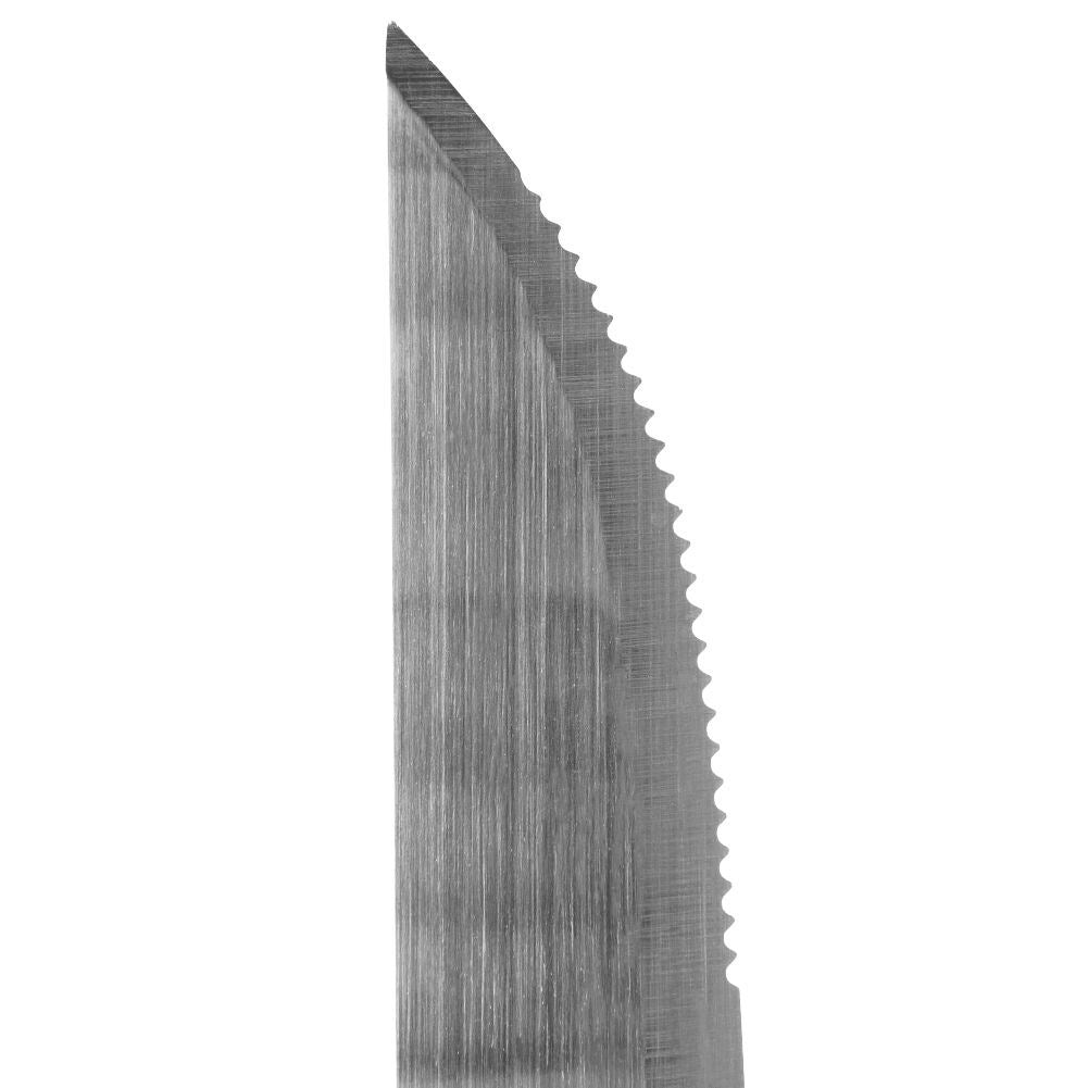 Four steak knives with serrated blades and comfortable handles