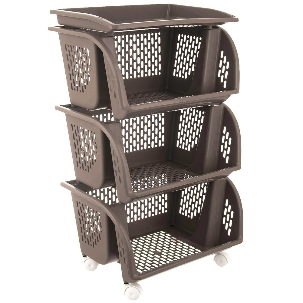 Four-story shelf on wheels for home, workshop or balcony