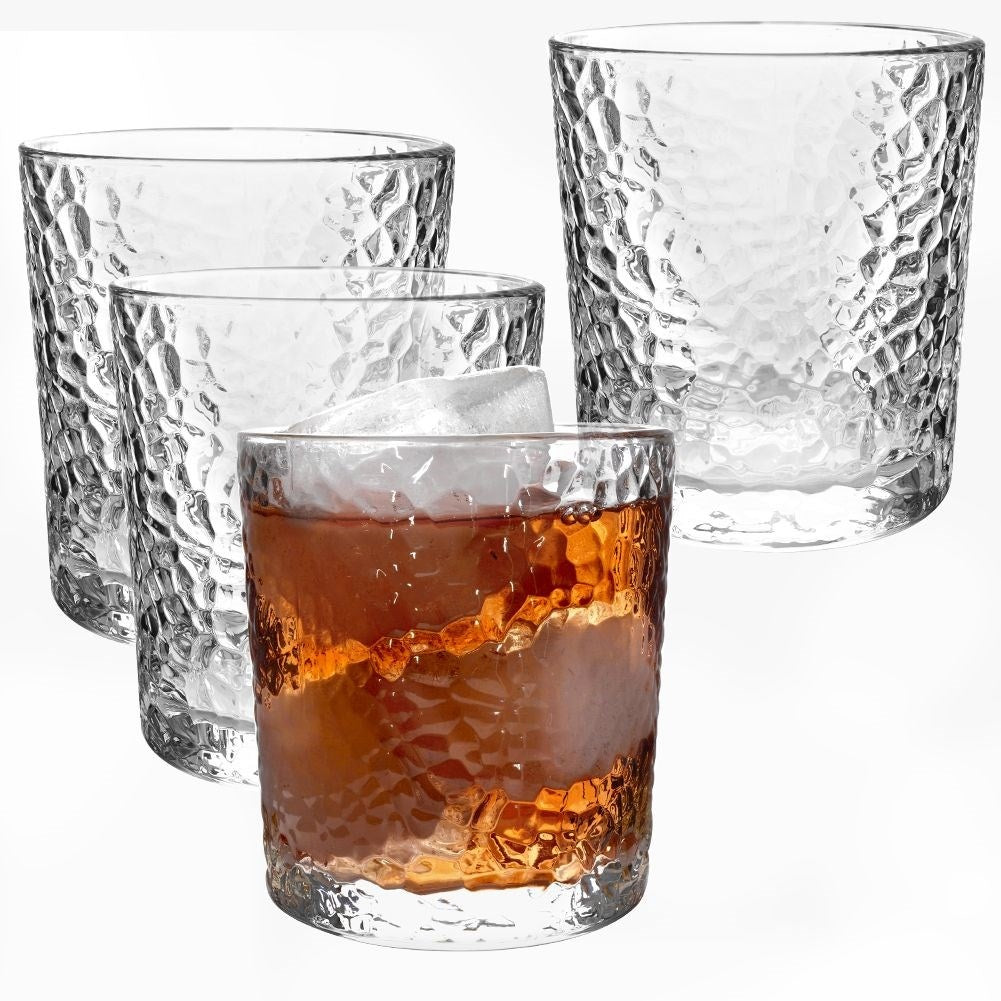 Four timeless glasses: thick glass, dishwasher safe