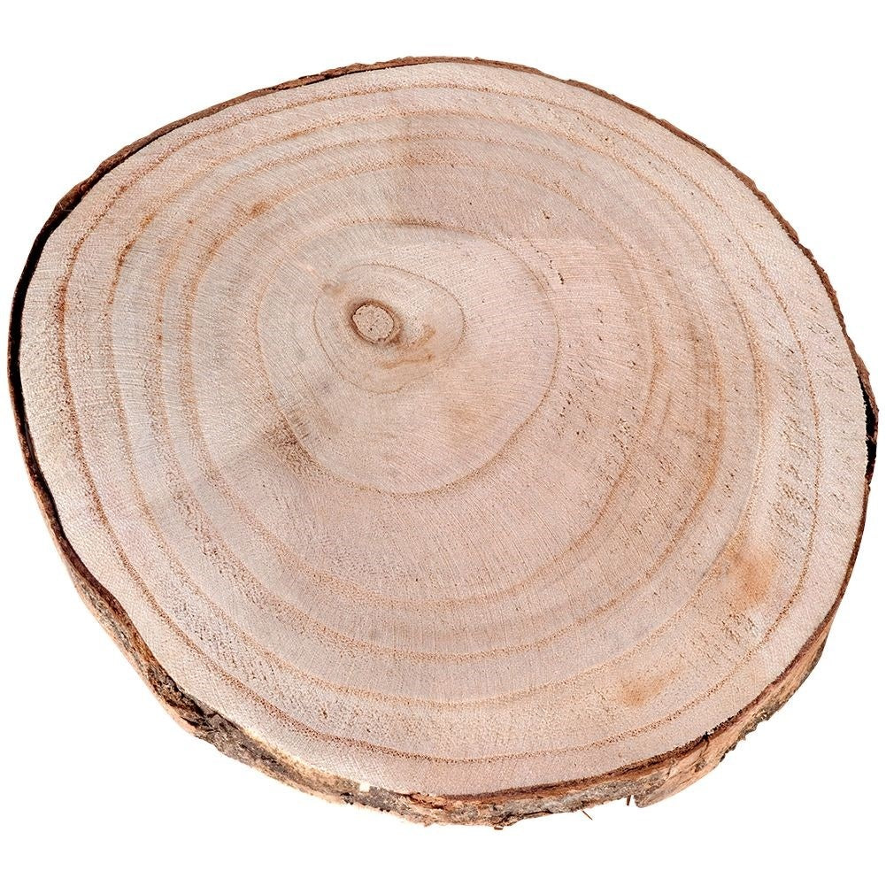 Four wooden boards with bark - natural coasters for cups and candles