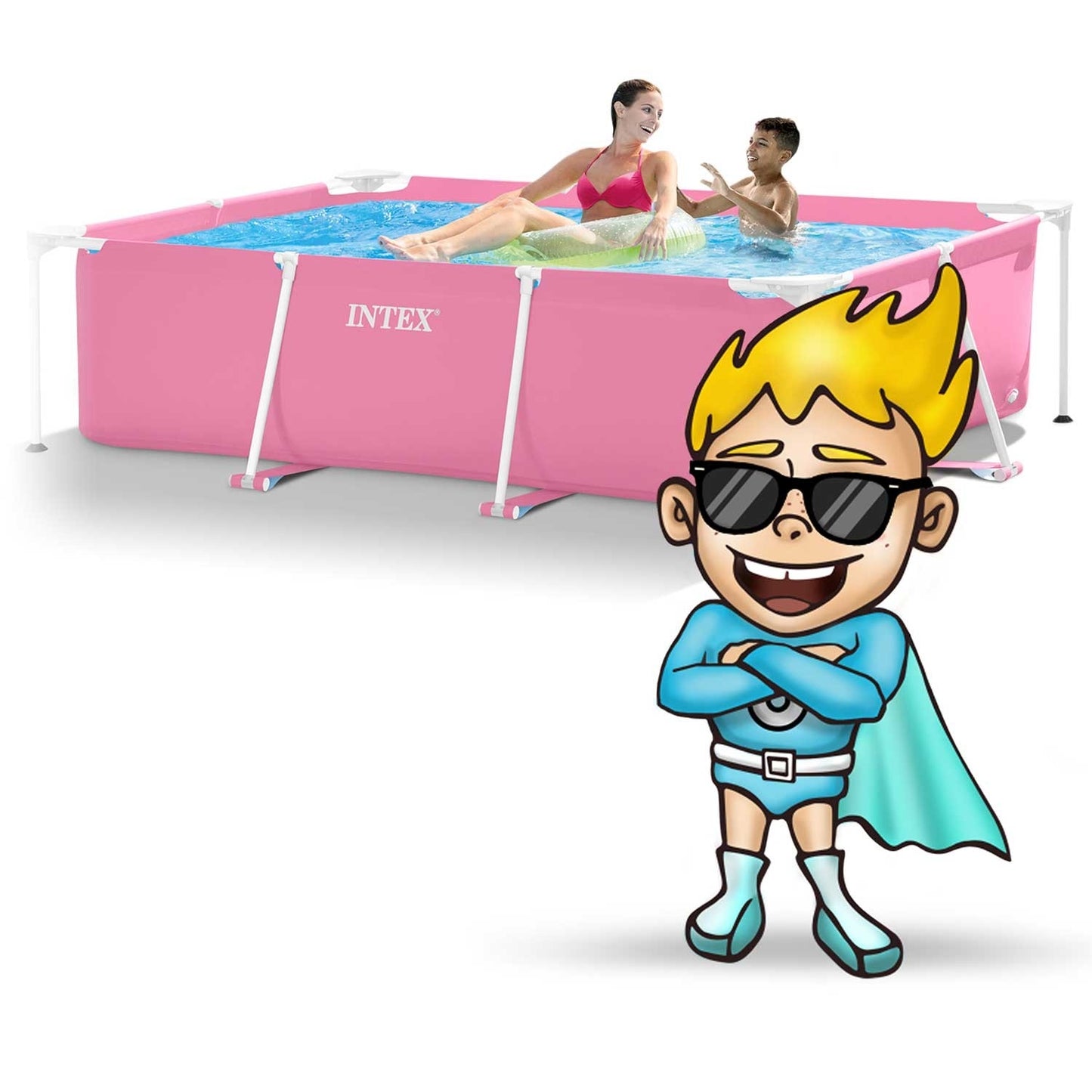 Frame garden pool 220 x 150 x 60 cm 2in1 INTEX 28266