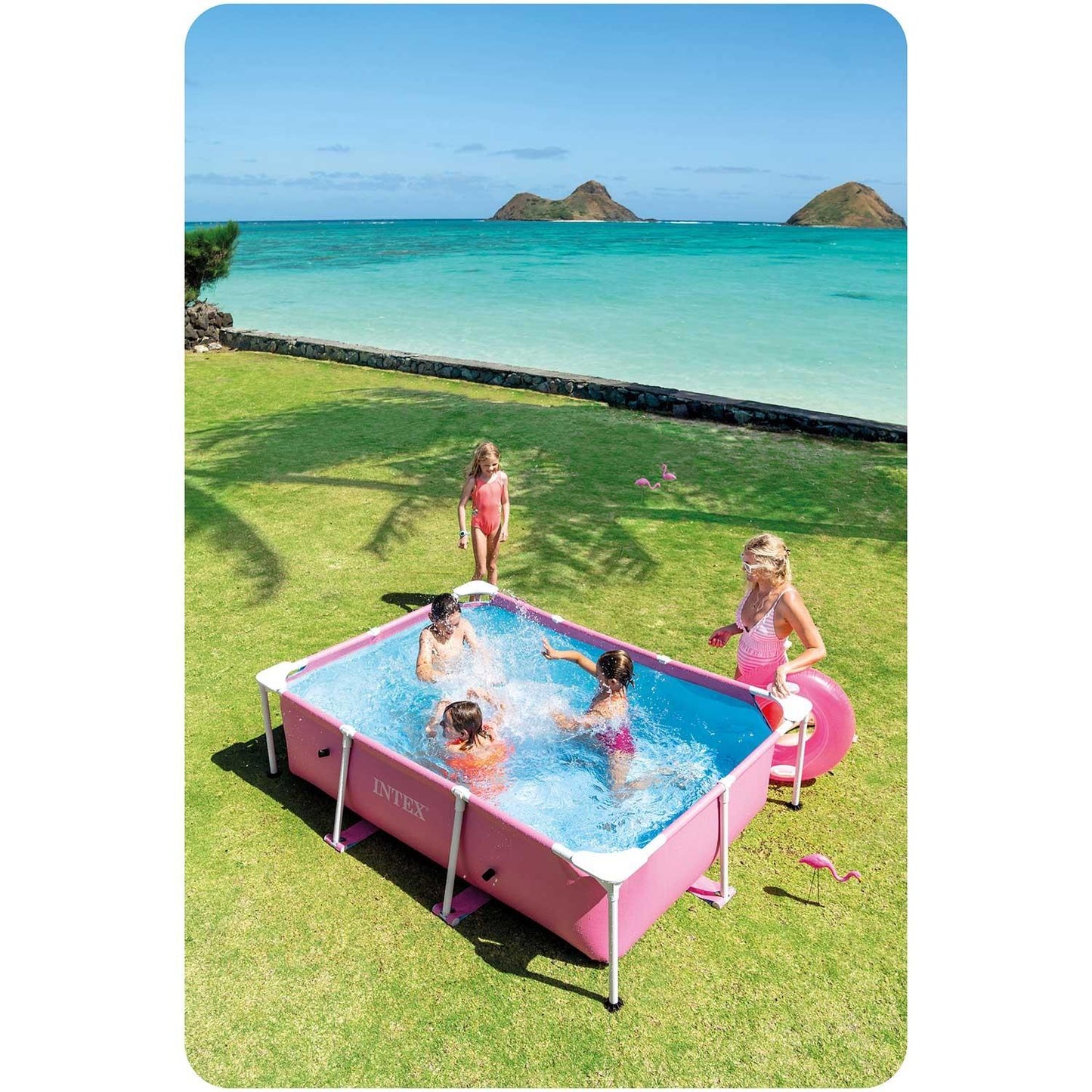 Frame garden pool 220 x 150 x 60 cm 2in1 INTEX 28266