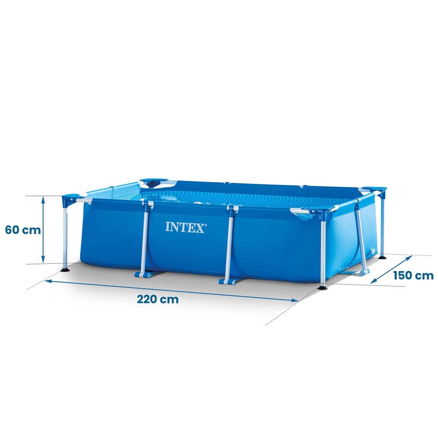 Frame garden pool 220 x 150 x 60 cm 2in1 INTEX 28270