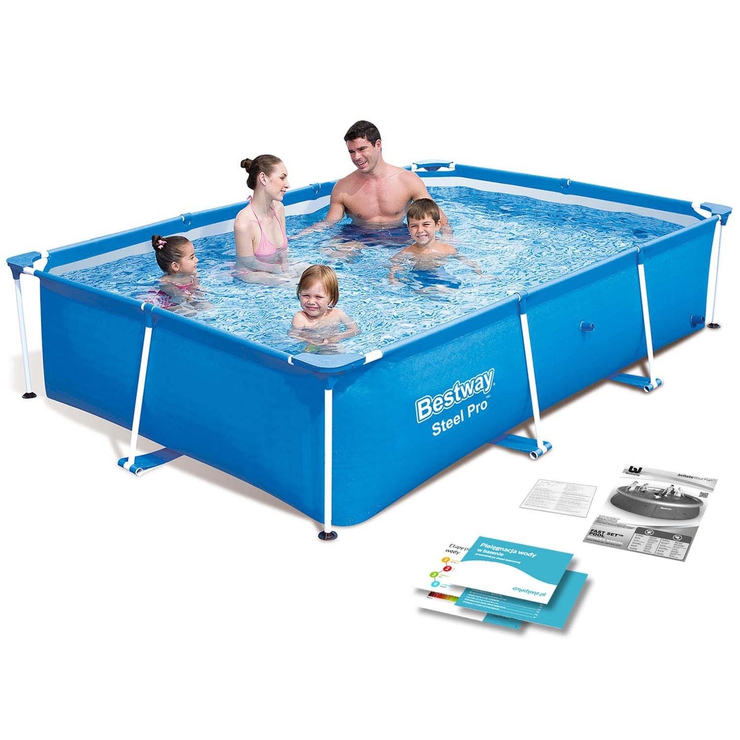 Frame garden pool 259 x 170 x 61 cm Bestway 56403