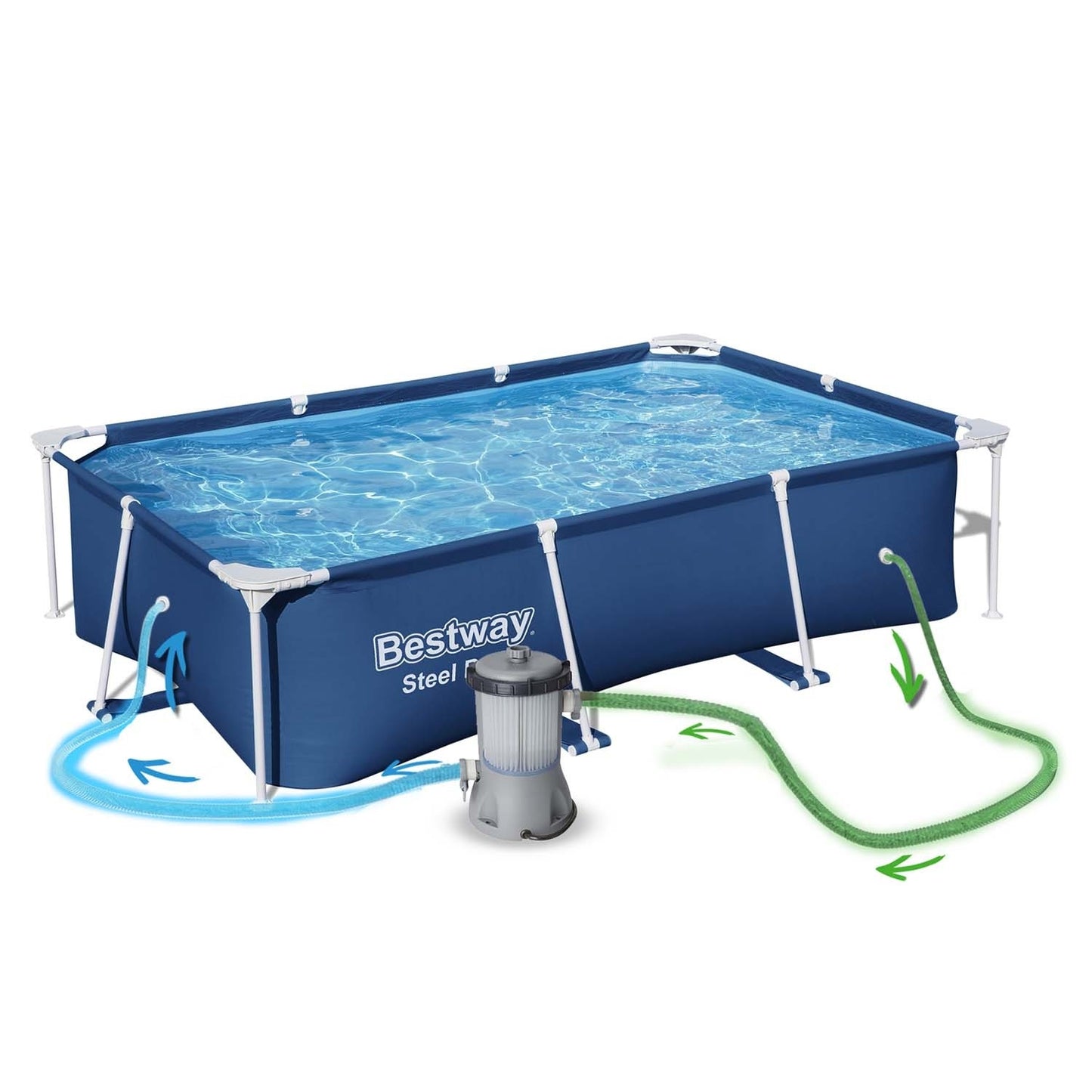 Frame garden pool 259 x 170 x 61 cm Bestway 56403N