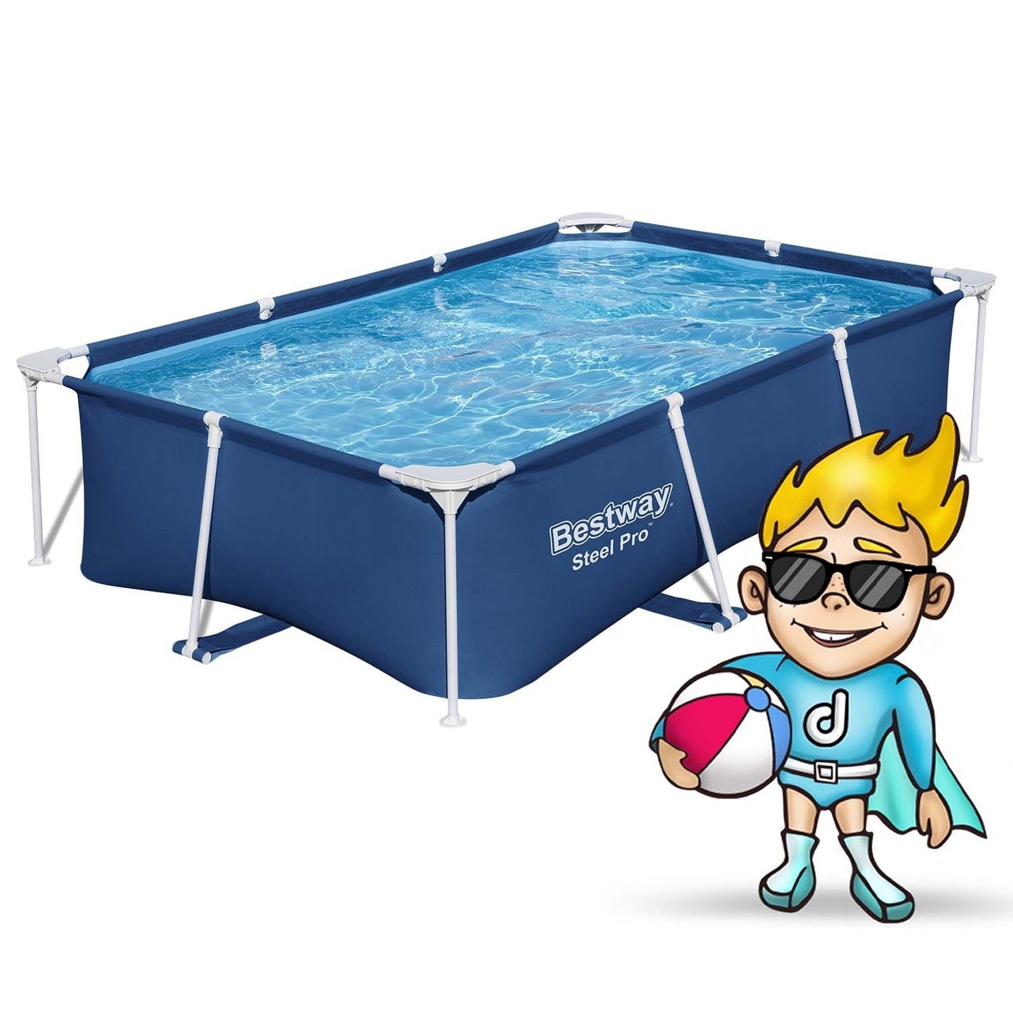 Frame garden pool 259x170x61 cm set 15in1 Bestway 56403N