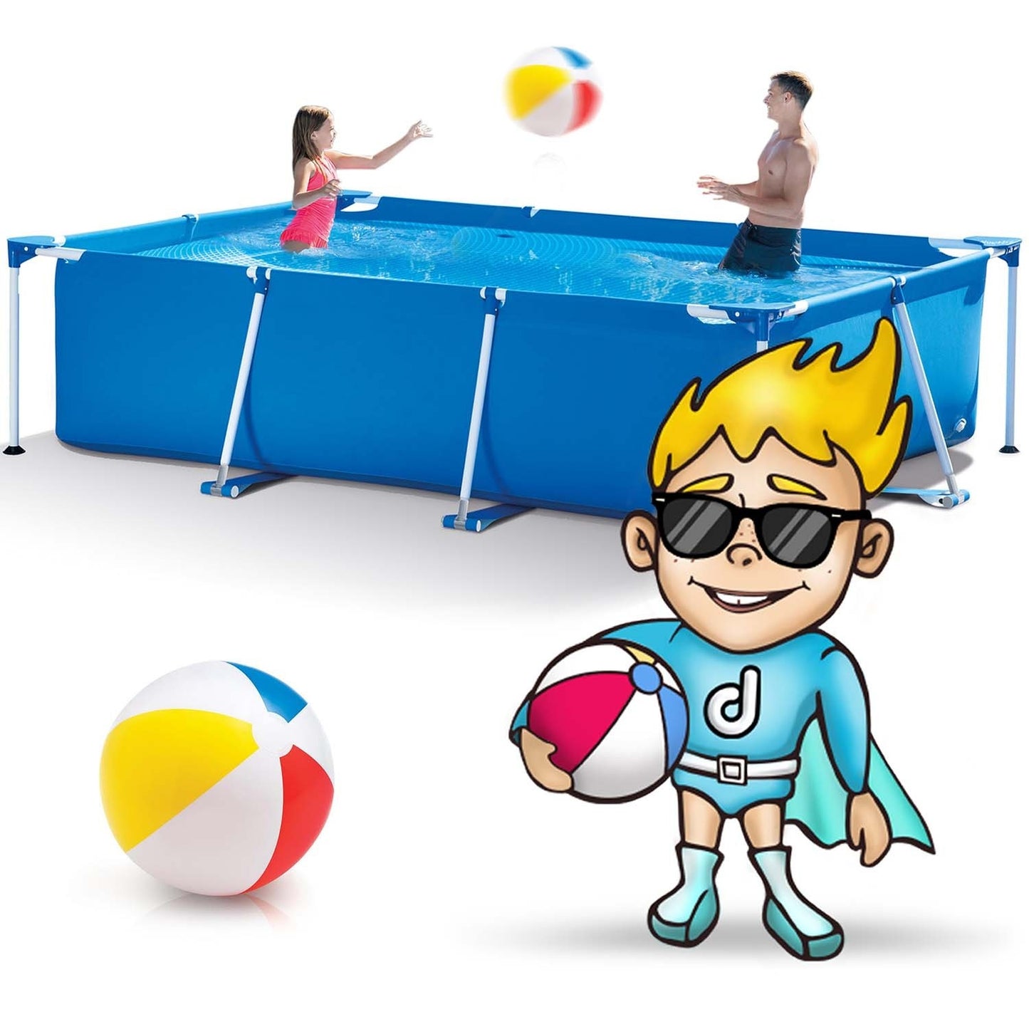 Frame garden pool 260 x 160 x 65 cm 15 in 1 INTEX 28271