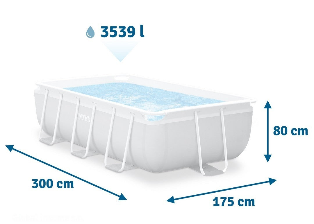 Frame garden pool 300 x 175 x 80 cm 4in1 INTEX 26784GN