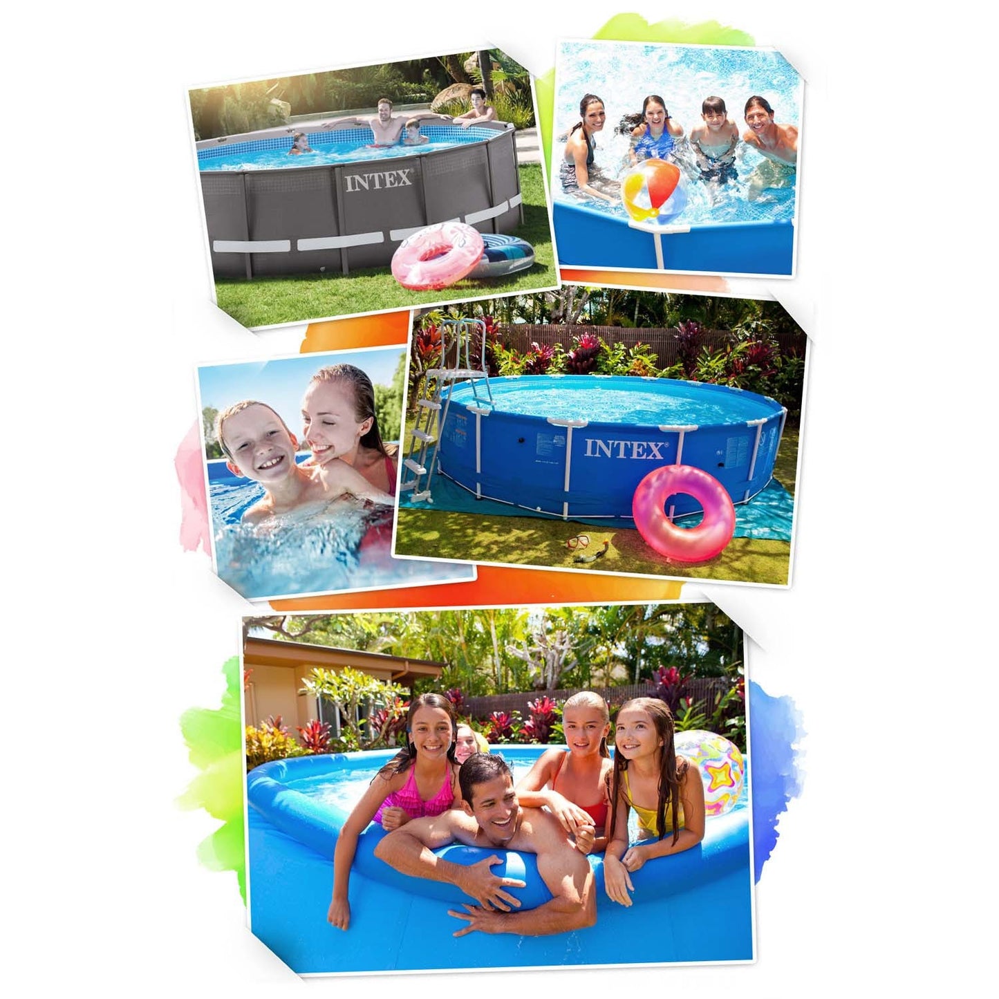 Frame garden pool 300 x 200 x 75 cm 15in1 INTEX 28272 + bubble machine FREE