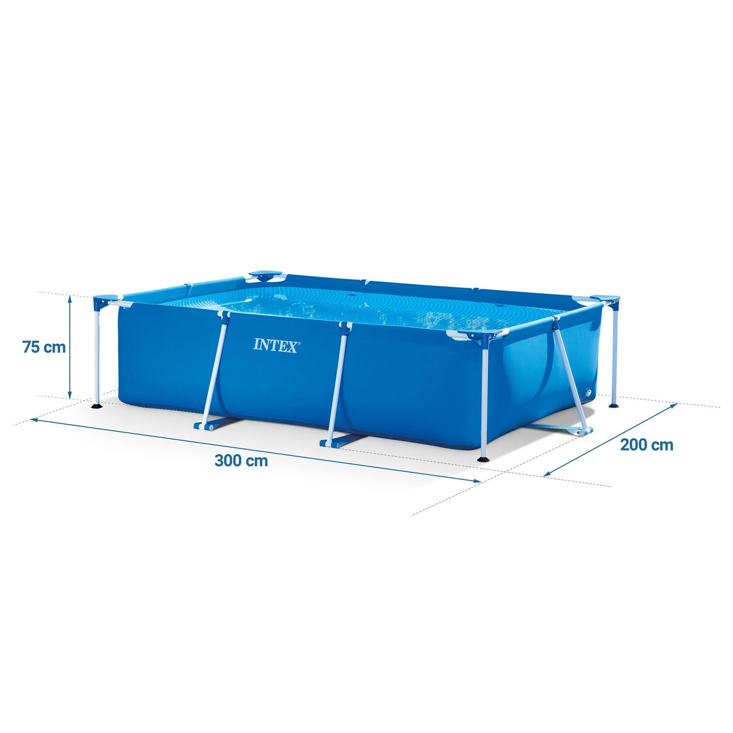 Frame garden pool 300 x 200 x 75 cm 15in1 INTEX 28272 + bubble machine FREE