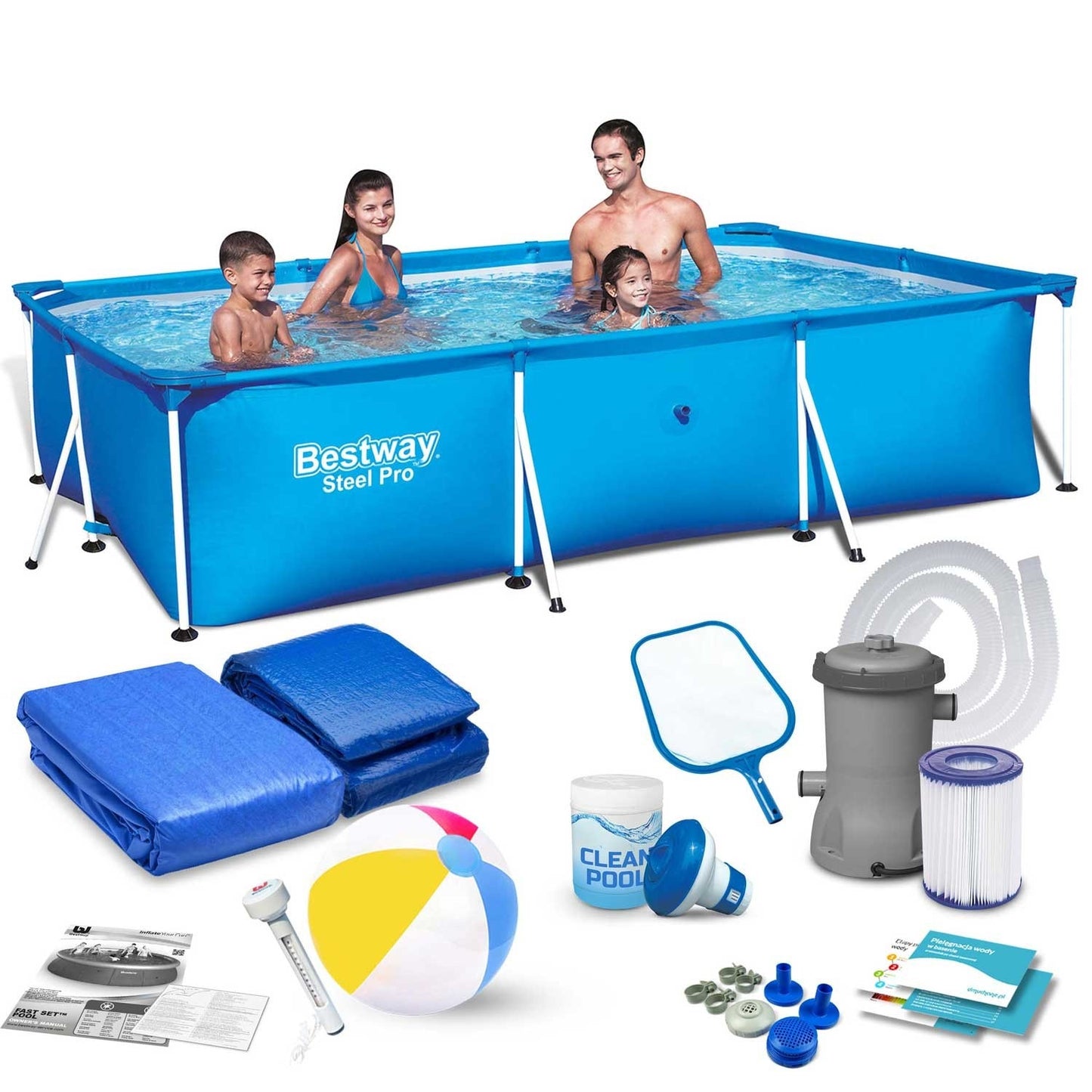 Frame garden pool 300 x 201 x 66 cm 16in1 Bestway 56404