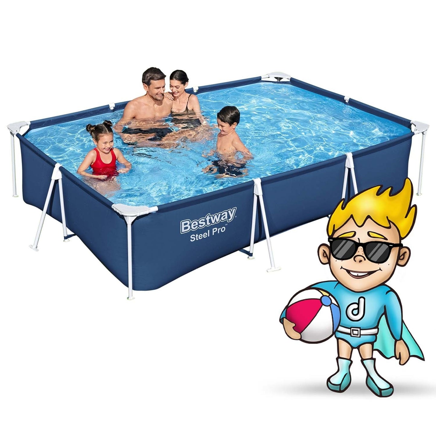 Frame garden pool 300 x 201 x 66 cm 16in1 Bestway 56404N