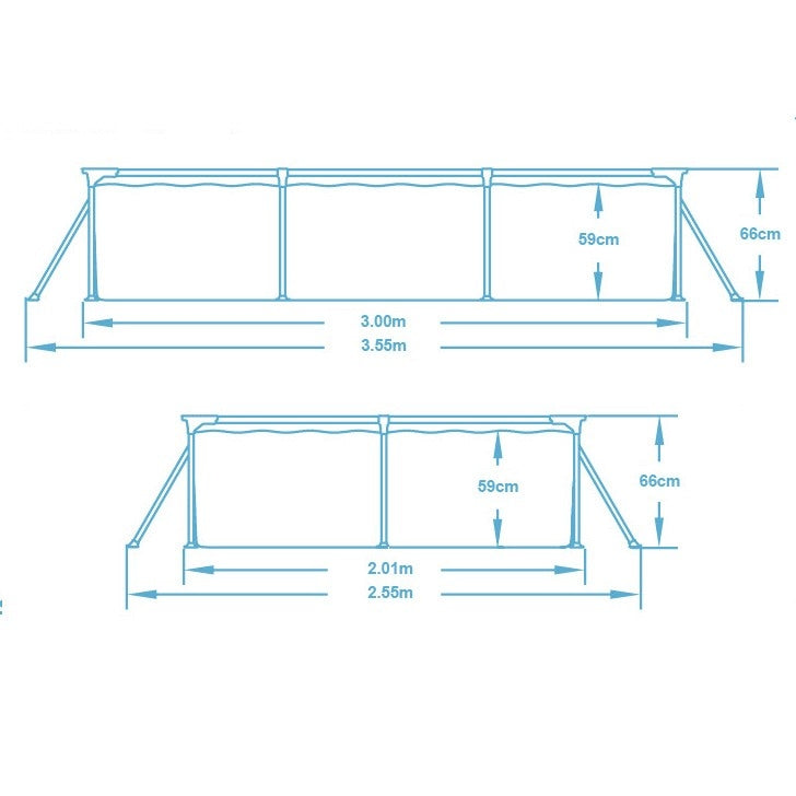 Frame garden pool 300 x 201 x 66 cm 5in1 Bestway 56404