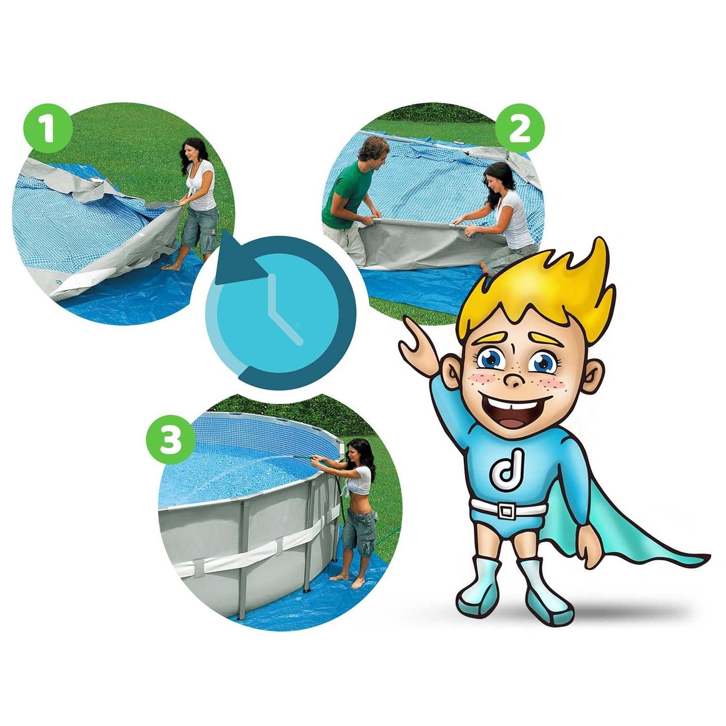 Frame garden pool 305 x 76 cm 9 in 1 Bestway 56408