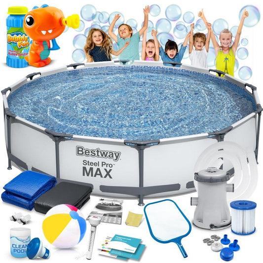 Frame garden pool 366 x 76 cm 16 in 1 Bestway 56416 + bubble machine for FREE
