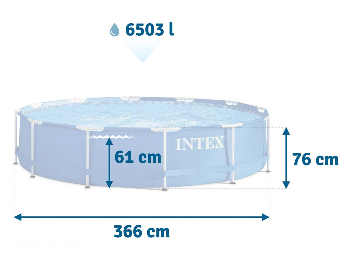 Frame garden pool 366 x 76 cm 6in1 INTEX 28210