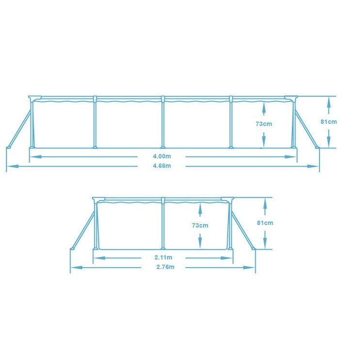 Frame garden pool 400 x 211 x 81 cm 15in1 Bestway 56405
