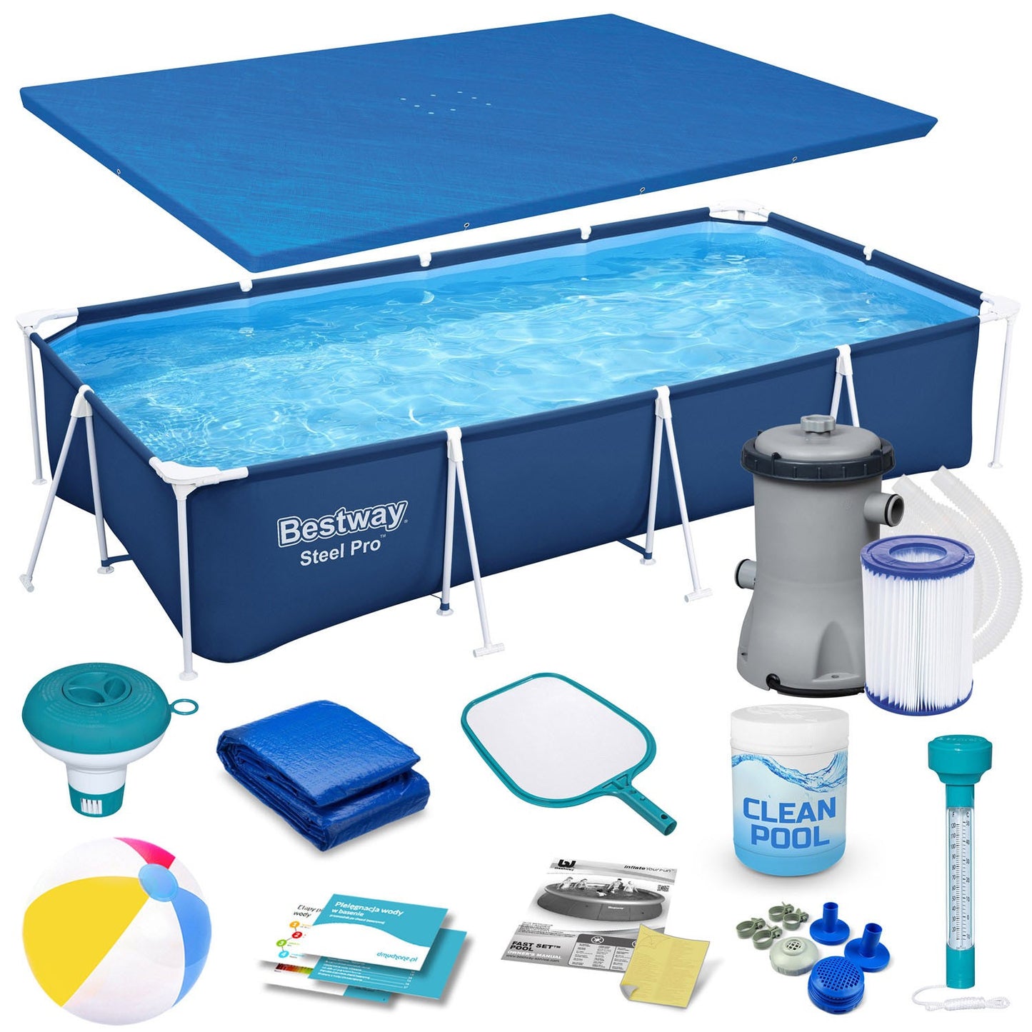 Frame garden pool 400 x 211 x 81 cm 15in1 Bestway 56405N
