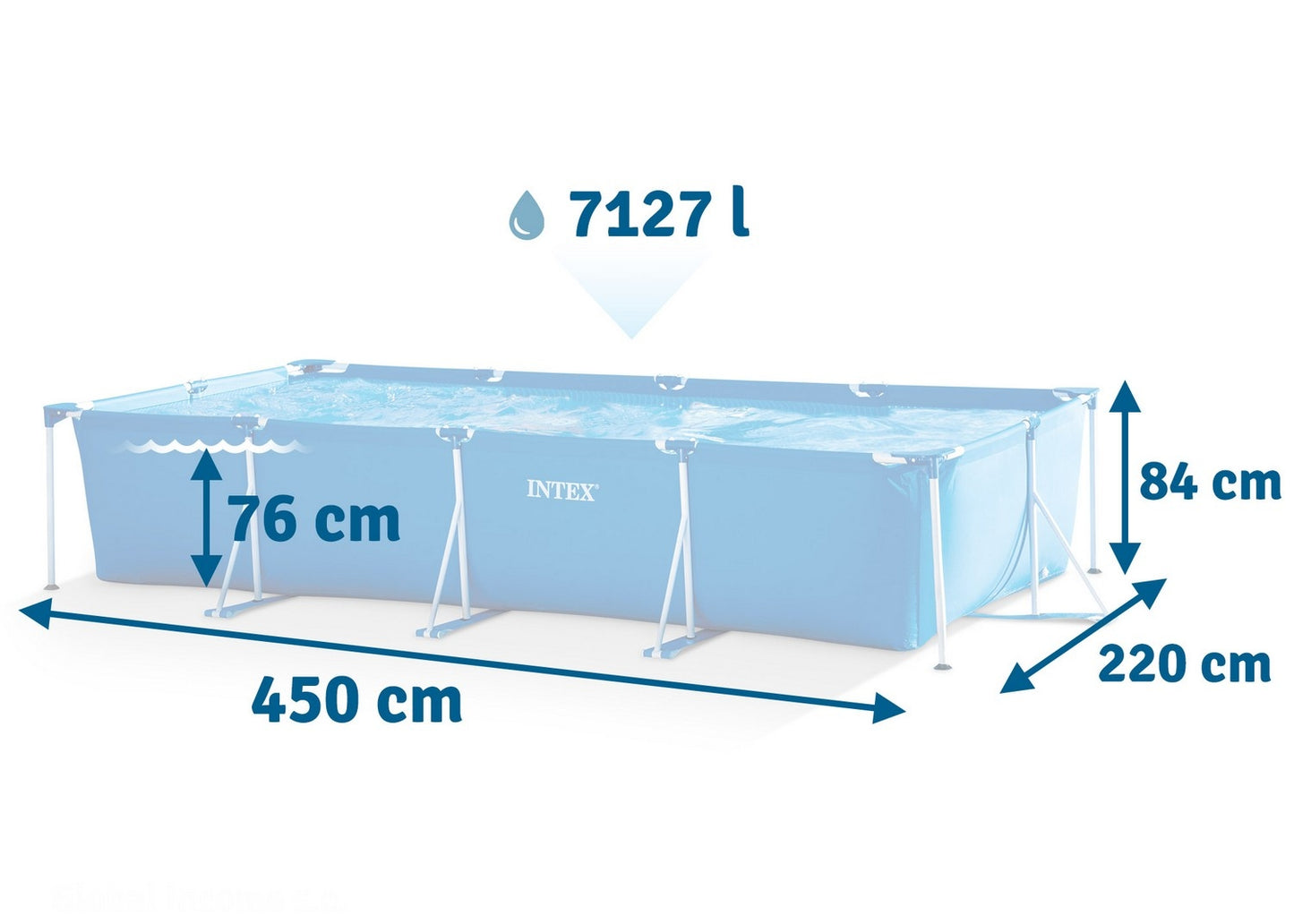 Frame garden pool 450 x 220 x 84 cm INTEX 28273