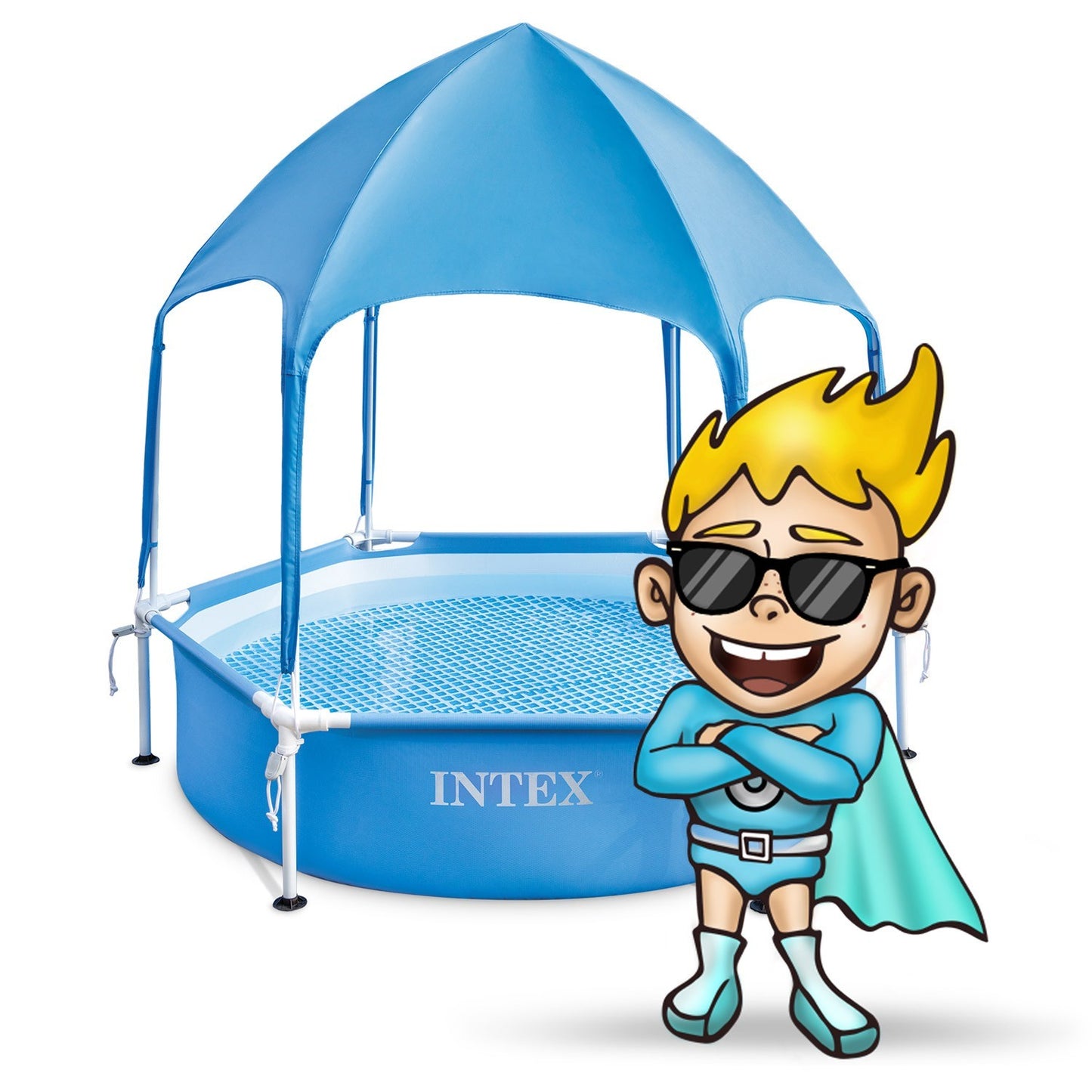 Frame swimming pool for children with roof 183 x 38 cm INTEX 28209