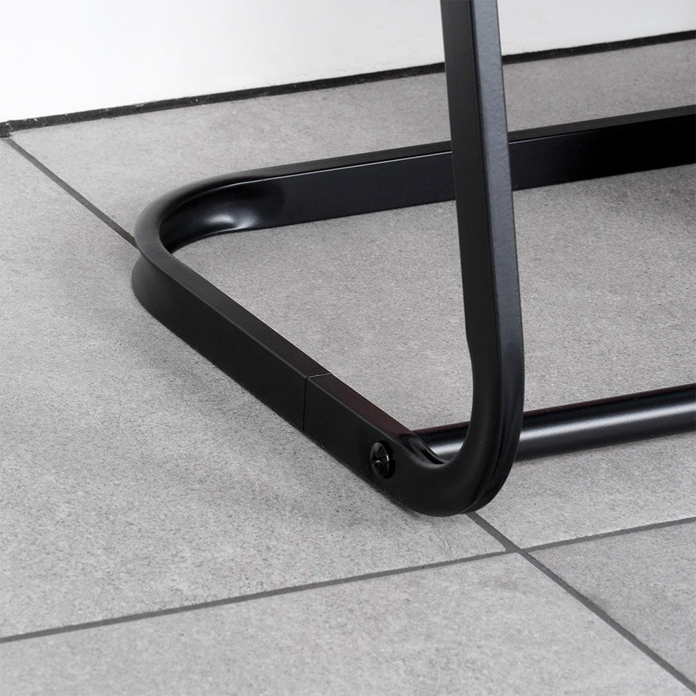 Freestanding Towel and Clothes Hanger in Black Metal