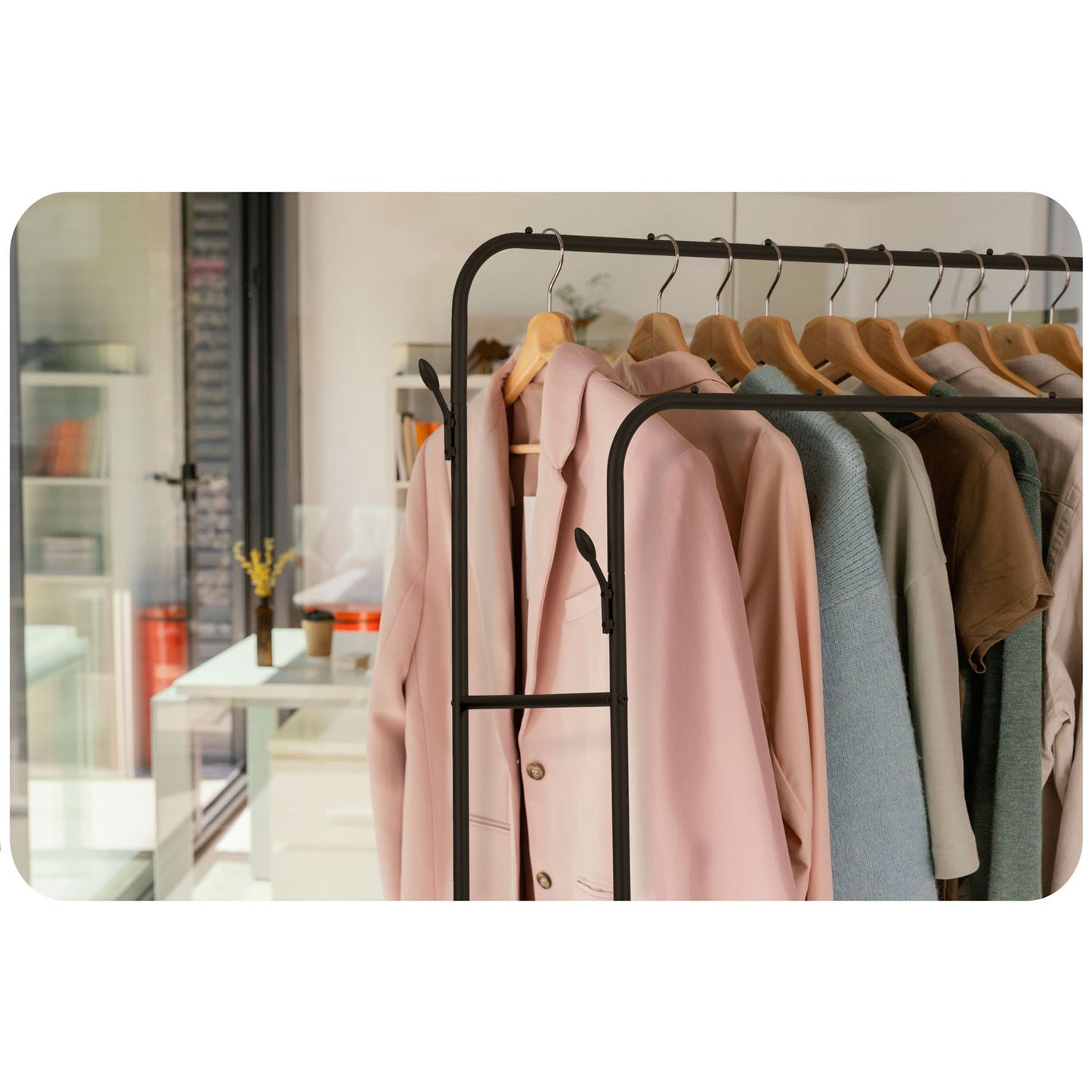 Freestanding clothes hanger Massido MS-867 black