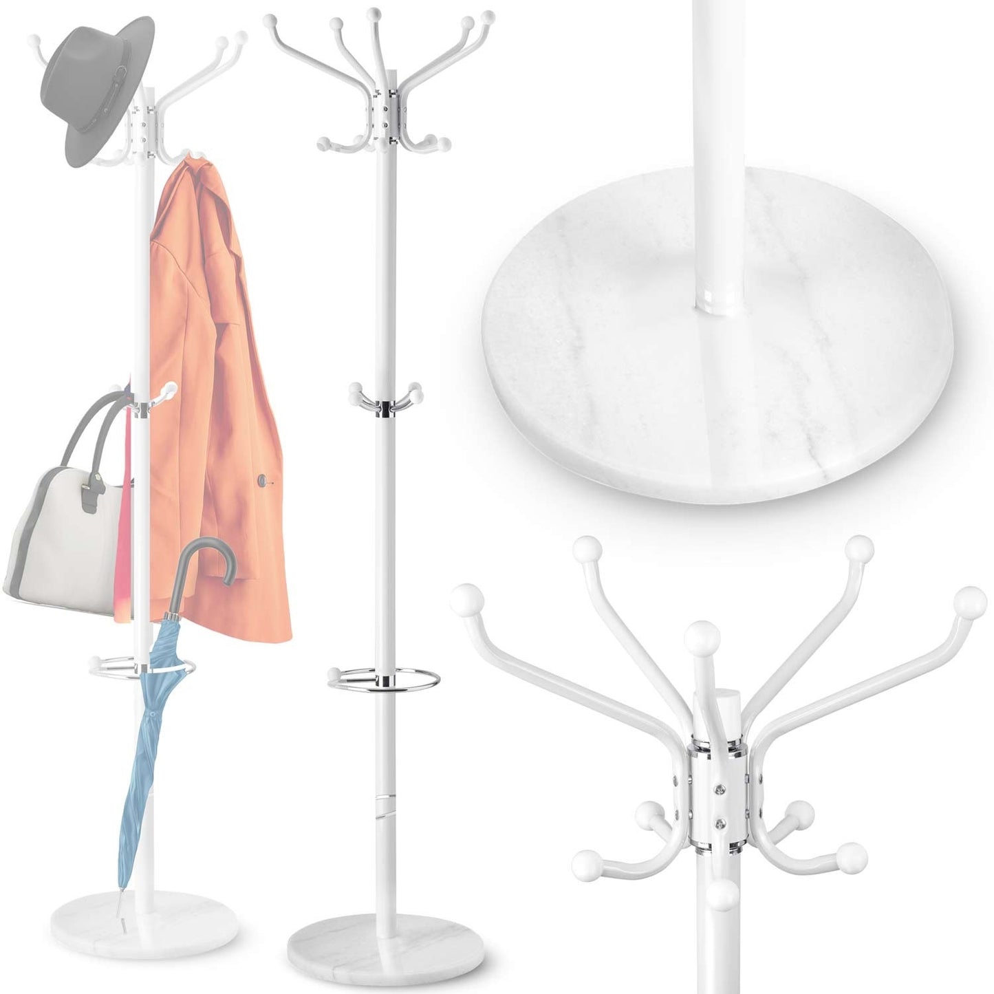 Freestanding clothes hanger with marble base Massido 684101