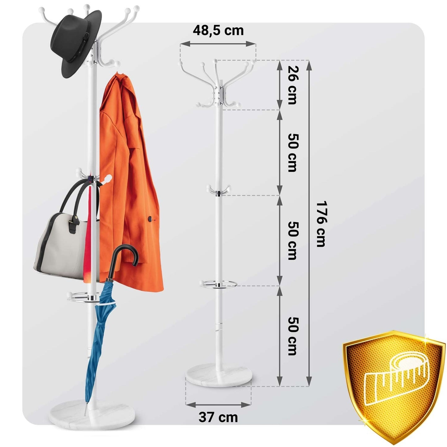 Freestanding clothes hanger with marble base Massido 684101