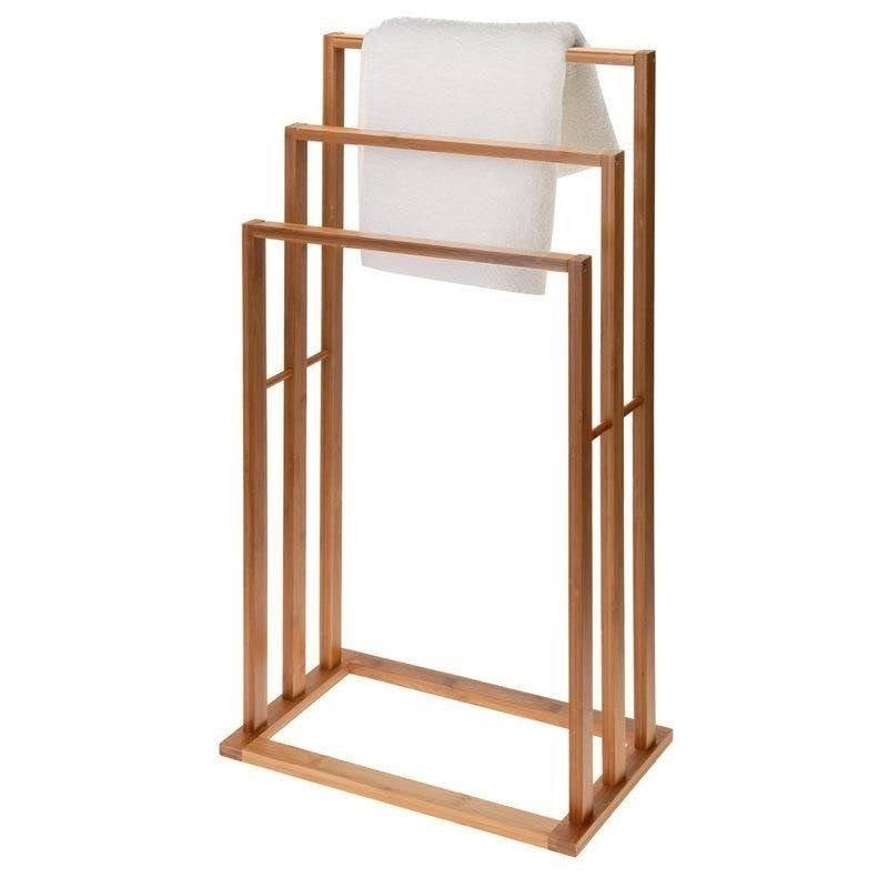 Freestanding clothes hanger with three practical crossbars