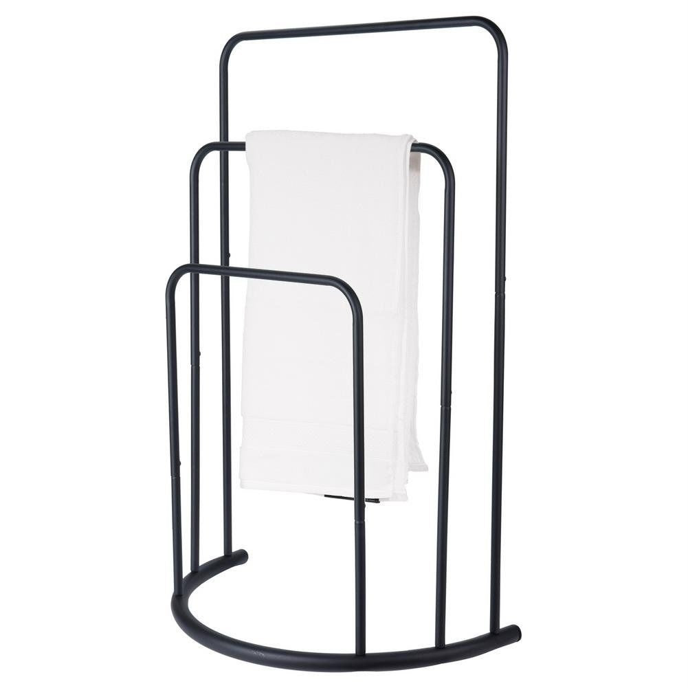 Freestanding towel rack with 3 cross bars for clothes