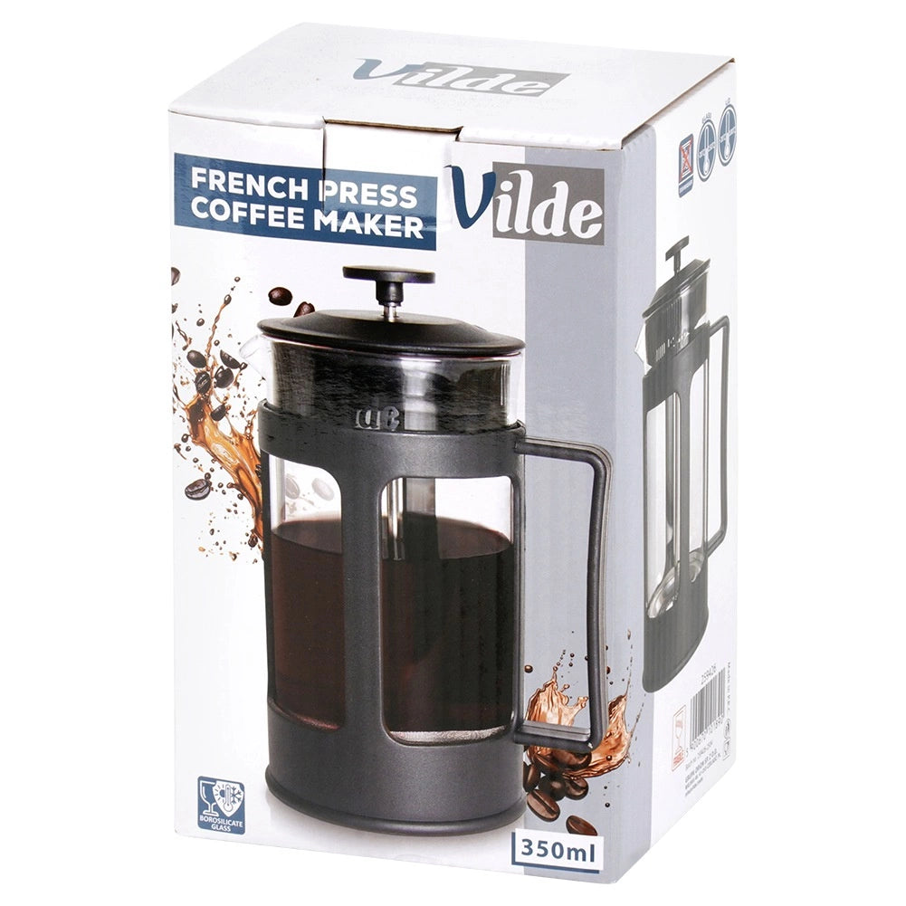 French Press Coffee Maker, Glass, 350 ml