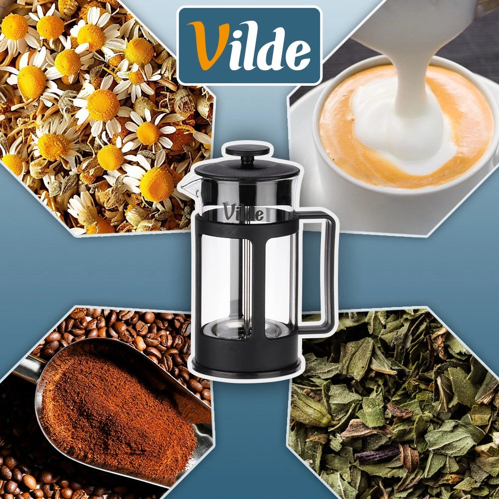 French Press Coffee Maker, Glass, 350 ml
