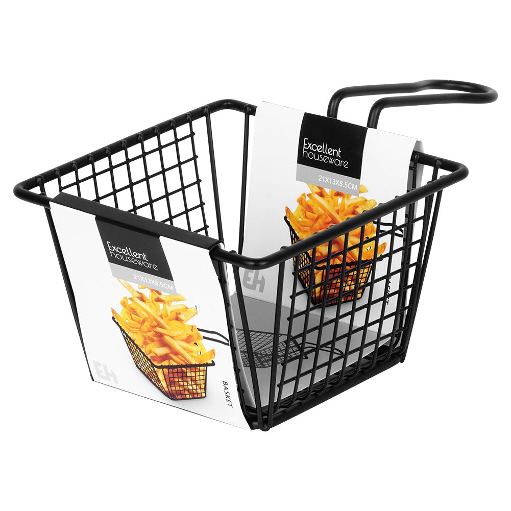 French fries basket black 22x13x8 cm